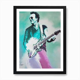 Bruce Springsteen Colourful Illustration Art Print