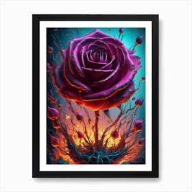 Purple Rose Art Print