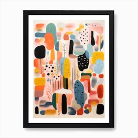 Abstract Pastel Maximalist Art Art Print