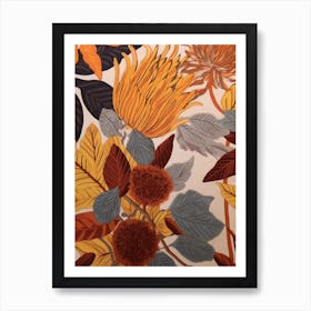 Fall Botanicals Marigold 1 Art Print