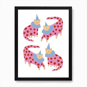 Clown Cats Art Print