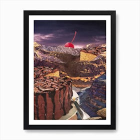 Cocoa Canyon Brown & Purple Art Print