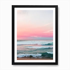Dicky Beach, Australia Pink Photography 1 Art Print
