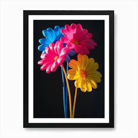 Bright Inflatable Flowers Gerbera Daisy 4 Art Print