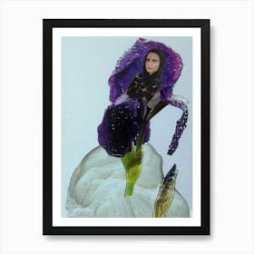 Flower-Woman 1 - Iris Art Print