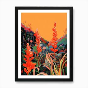 Boho Wildflower Painting Downy Rattlesnake Plantain 3 Art Print