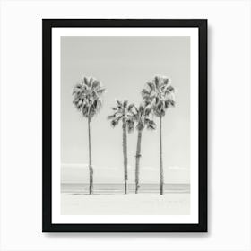 Three Palm Trees On The Beach 4 Art Print