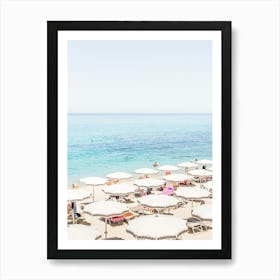 Italian Summer On The Beach In Tropea Art Print