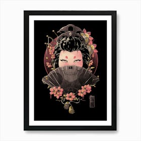Death and Mystery - Skull Dark Geisha Gift 1 Art Print