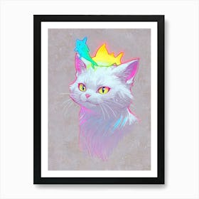 Rainbow Cat 5 Art Print