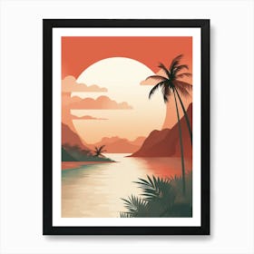 Tropical Abstract Minimalist 7 Art Print