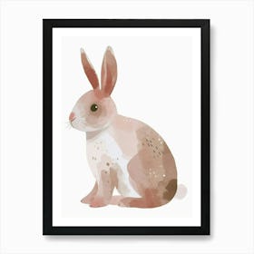 Blanc De Hotot Rabbit Kids Illustration 3 Art Print