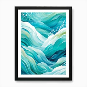 Abstract Rendition Of A Summer Day On A Tropical Glacier Brushed By The Wind With Maritime Patterns (3) Art Print