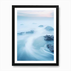 Long Exposure Of Ocean Waves Art Print