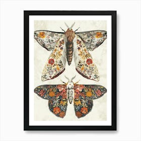 Vintage Butterflies William Morris Style 6 Art Print