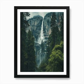 Waterfall In Yosemite Art Print