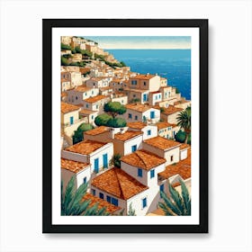 Village By The Sea Art Print