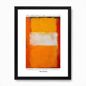 Orange Tones Abstract Rothko Quote 2 Exhibition Poster Art Print