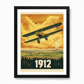 Aihrgdesign A Retro Travel Poster Celebrating The 1912 Advanc 06df2c50 D5d0 46fd B9dc 518696327b10 0 Art Print