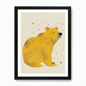 Yellow Grizzly Bear 2 Art Print