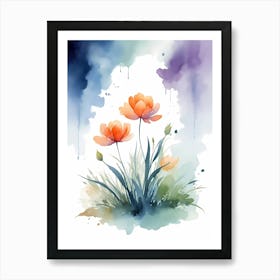 Watercolor Flowers 23 Art Print