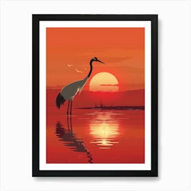 Sunset Bird Art Print