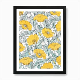 Yellow Poppies Art Print