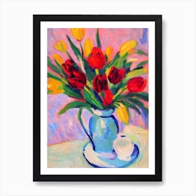 Tulips 2  Matisse Style Flower Art Print