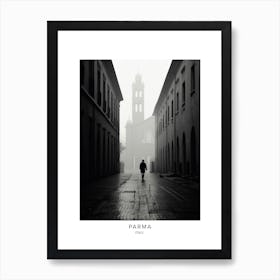 Poster Of Parma, Italy, Black And White Analogue Photography 4 Art Print