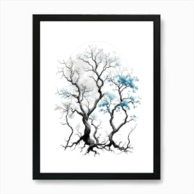 Azure Trees Art Print