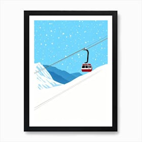 Verbier, Switzerland Minimal Skiing Poster Affiche