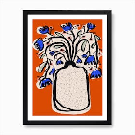 Lovely Flower Bouquet (Orange) Art Print