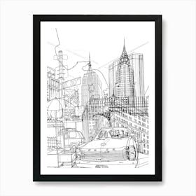 New York! (Black and white) Art Print