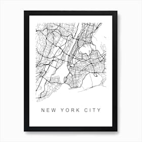 New York City Map Art Print