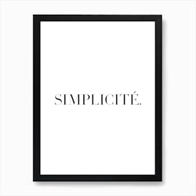 Simplicité (white tone) Art Print