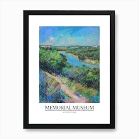 Memorial Museum Austin Texas Oil Painting 1 Poster Art Print