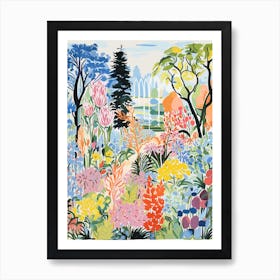 Claude Monets Garden France Modern Illustration 3 Art Print