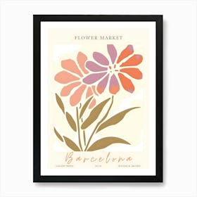 Barcelona Flower Market Art Print