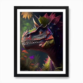 Omeisaurus 1 Illustration Dinosaur Art Print