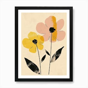 Panama City Flower Market Boho Minimalist Style Art Print