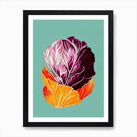 Radicchio Bold Graphic vegetable Art Print