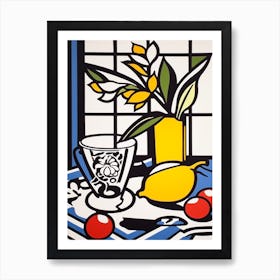 Magonila Flower Still Life  3 Pop Art Style Art Print