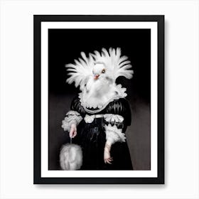 Paloma The Posh Dove Pet Portraits Art Print