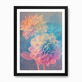 Iridescent Flower Dahlia 2 Art Print