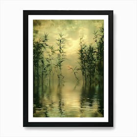 Bamboo Forest In The Mist Art Print