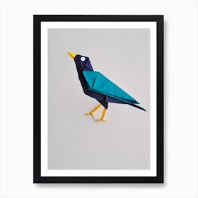 Finch 3 Origami Bird Art Print