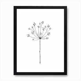 Minimal Pusteblume Art Print