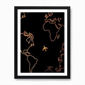 World Map 1 Art Print