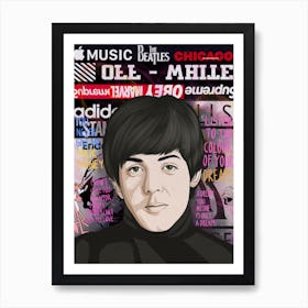 Paul Mmaccartney The Beatles Art Print