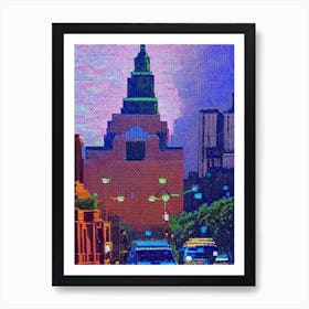 Philadelphia, City Us  Pointillism Art Print